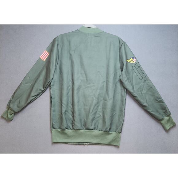 Aviator Pilot Costume Jacket Adult Size Small Full Zip No Pockets Relaxed Fit - Picture 4 of 5